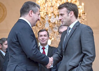 مەسرور بارزانی و ماكرۆن دوپاتیێ ل چارەسەركرنا كێشەیێن بەغدا و هەولێرێ ل سەر بنەمایێ دەستووری دكەن