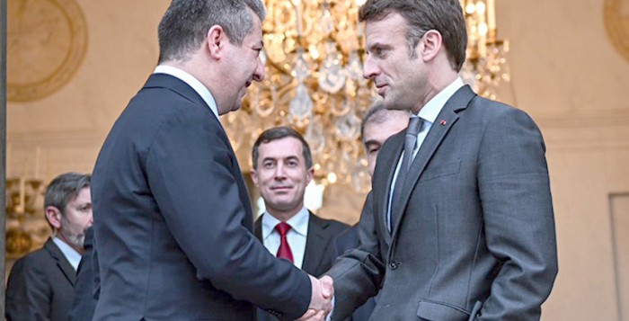 مەسرور بارزانی و ماكرۆن دوپاتیێ ل چارەسەركرنا كێشەیێن بەغدا و هەولێرێ ل سەر بنەمایێ دەستووری دكەن