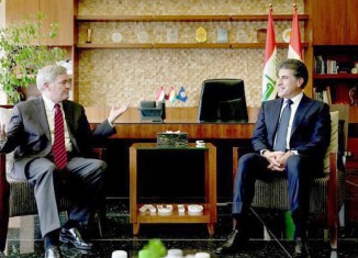 سەرۆكێ هەرێمێ و هاریكارێ سەرۆكێ ئەمریكا دوپاتیێ ل پشتەڤانیا حوكمەتا ئیراقێ دكەن