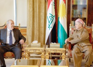 سەرۆك بارزانی پێشوازیێ ل شاندەكێ ئیئتیلافا نیشتمانی دكەت