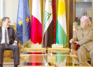 سەرۆك بارزانی پێشوازیێ ل بالیۆزێ فڕەنسا ل ئیراقێ دكەت