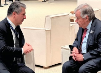 مەسرۆر بارزانی ل گەل سكرتێرێ گشتیێ نەتەوەیێن ئێكگرتی كۆمبوو