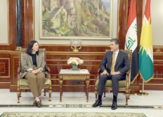 سەرۆكێ هەرێمێ و شاندەكێ ئەمریكا دوپاتیێ ل چارەسەركرنا كێشەیێن هەولێرێ و بەغدایێ ب گۆرەی دستووری دكەن