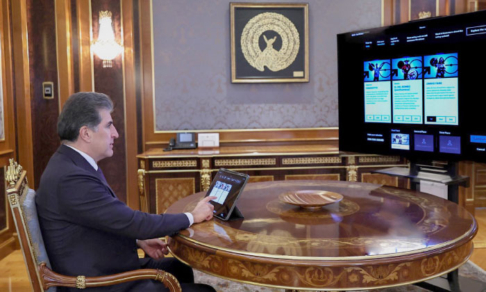 ب ڕێیا ئۆنلاینێ نێچیرڤان بارزانی دەنگێ خۆ دایە پشتەڤانێن زاخۆ