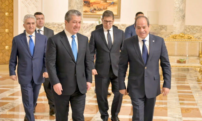 مەسرور بارزانی و سیسی دوپاتیێ ل پێشڤەبرنا وەبەرهێنان و بازرگانییا دو ئالییانە دكەن