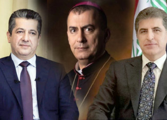 نێچیرڤان بارزانی و مەسرور بارزانی پیرۆزباهییێ ل پاتریاركێ نوی یێ كلدانان ل جیهانێ دكەن