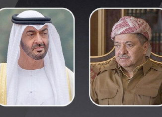 سەرۆكێ ئیماراتێ سەرەخوەشیێ ل سەرۆك بارزانی دكەت