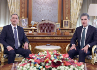 نێچیرڤان بارزانی پێشوازی ل قونسلێ گشتی یێ فەلەستینێ كر